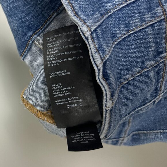 FREE PEOPLE We The Free Jayde Flare Jeans in Wash Sunburst Blue Size US 25 - Picture 9 of 12